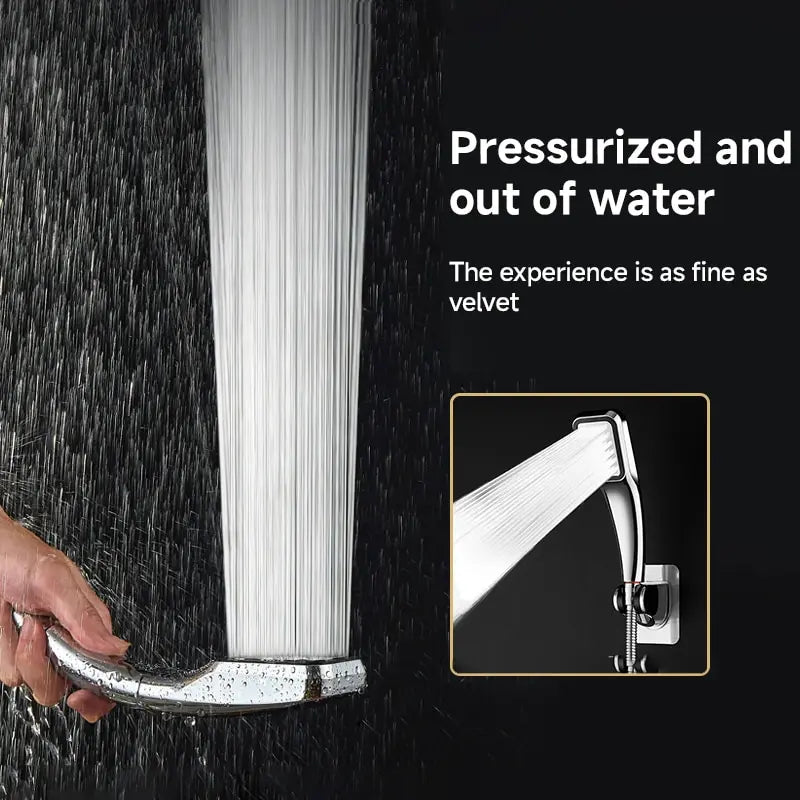 300 Holes Pressurized Showerhead  Water Saving Rainfall Spray Nozzle - Exceunique