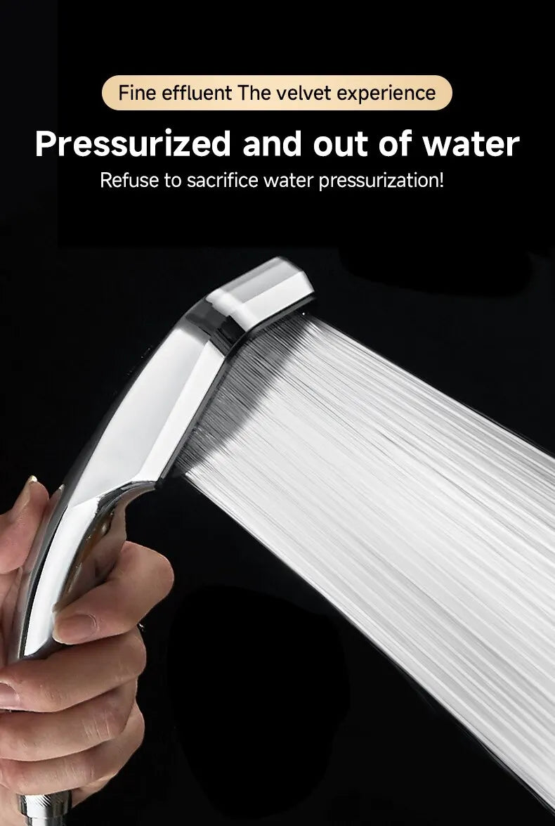 300 Holes Pressurized Showerhead  Water Saving Rainfall Spray Nozzle - Exceunique
