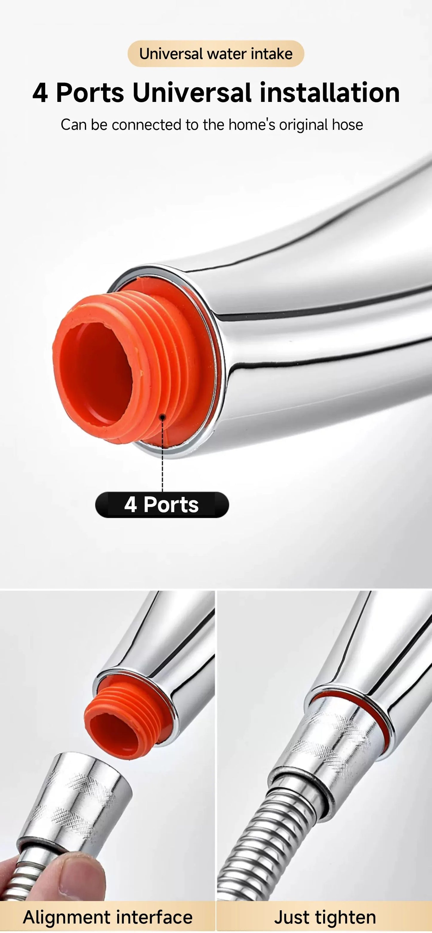 300 Holes Pressurized Showerhead  Water Saving Rainfall Spray Nozzle - Exceunique