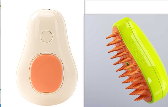 Steamy Cat Brush Cat Dog Grooming Comb Electric Self Cleaning Steam Cat Brush For Massage Avocado Shape Pet Spray Cat Grooming - Exceunique